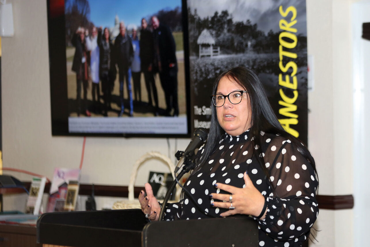 Tina Osceola speaks Feb. 21, 2020 about THPO’s effort to get remains returned from NMNH. No More Stolen Ancestors Research Project — Seminole Tribal Historic Preservation Office